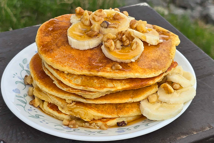 پنکیک موز با پروتئین وی